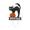 Glitzhome® 32" Lighted Metal Halloween Black Cat Yard Stake